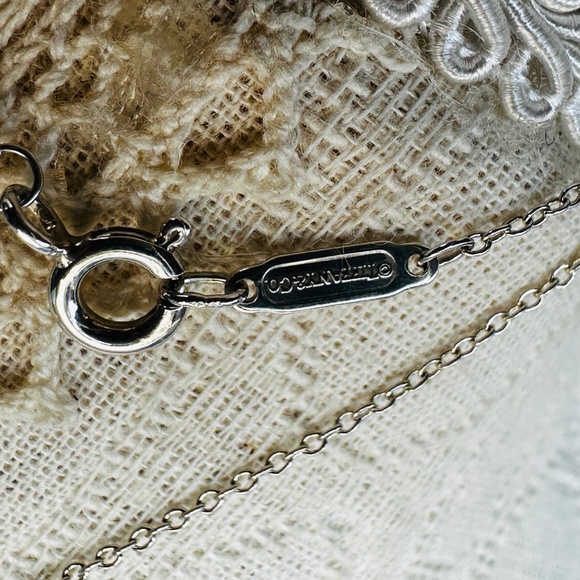 RARE Tiffany & Co Rubedo Puff Heart with Silver Chain Necklace, 18" - Picture 6 of 10